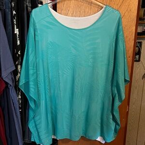 Catherine’s Teal Floral Patterned Layered Top